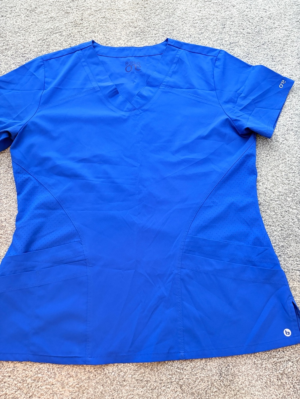 Women’s large cobalt blue barco one scrub top